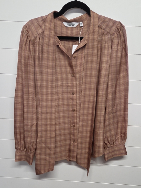 Paris Atelier Tops - Paris Atelier & Other Stories Blouse Brown Plaid Uk Size 12 Womens Size 8 Us